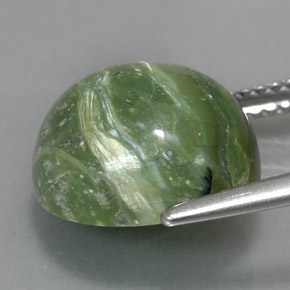 Serpentine Gemstone in 12 mm (calibrated) Size for Sale, Serpentine Stone in Green Color