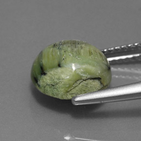 Serpentine Gemstone in 10 mm (calibrated) Size for Sale, Serpentine Stone in Yellowish Green Color