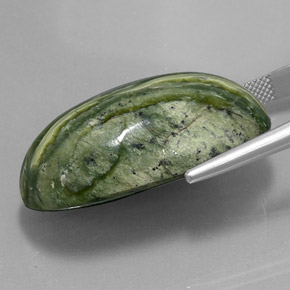 Serpentine Gemstone in 36.5 x 19.6 mm Size for Sale, Serpentine Stone in Green Color