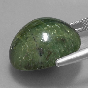 Serpentine Gemstone in 17.2 x 15.7 mm Size for Sale, Serpentine Stone in Green Color
