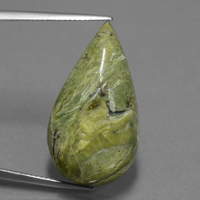 17.4ct Pear Cabochon Yellowish Green Serpentine for sale thumb image of 17.4ct Pear Cabochon Yellowish Green Serpentine (ID: 451594)