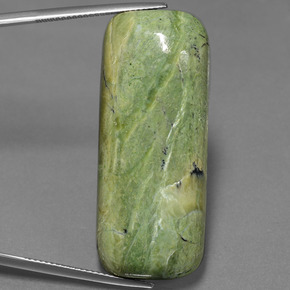 Yellowish Green Serpentine Gem - 39.1ct Cushion Cabochon (ID: 451647)