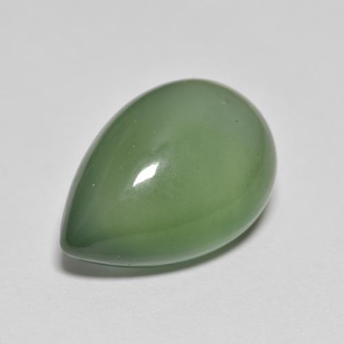 Green Serpentine 8.8ct Pear from Afghanistan Gemstone