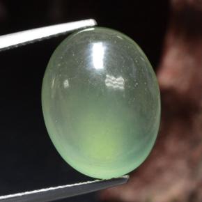 Light Green Serpentine Gem - 8.9ct Oval Cabochon (ID: 469476)
