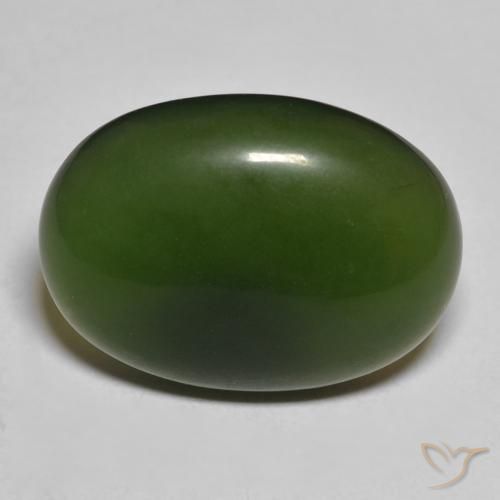12.91ct Natural Dark Green Serpentine, Oval, Translucent