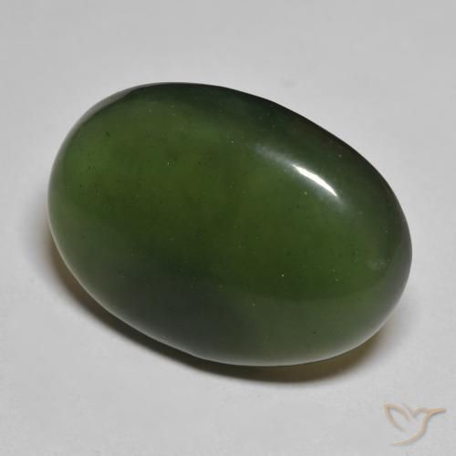 20.12 ct Green Serpentine Stone, Natural Serpentine in Oval Cabochon Shape for Sale