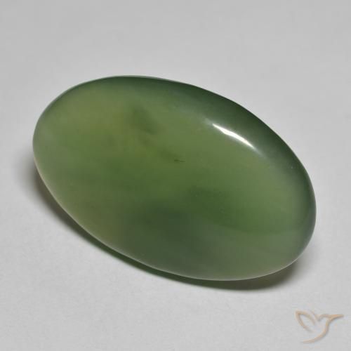 23.11 ct Green Serpentine Stone, Natural Serpentine in Oval Cabochon Shape for Sale