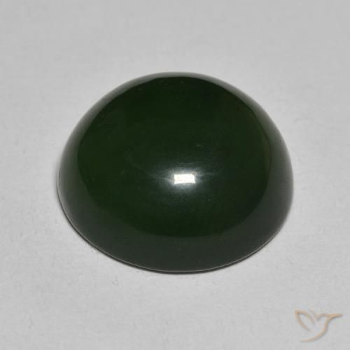 Serpentine Gemstone in 16 mm (calibrated) Size for Sale, Serpentine Stone in Dark Green Color