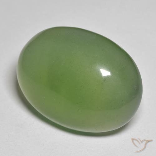 37.39 ct Green Serpentine Stone, Natural Serpentine in Oval Cabochon Shape for Sale