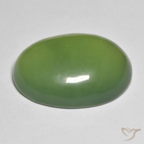 Serpentine Gemstone in 27 x 20 mm (calibrated) Size for Sale, Serpentine Stone in Dark Green Color