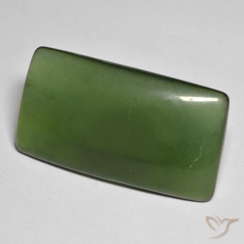 25.58 ct Green Serpentine Stone, Natural Serpentine in Cushion Cabochon Shape for Sale