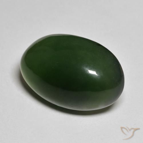 18.23 ct Green Serpentine Stone, Natural Serpentine in Oval Cabochon Shape for Sale