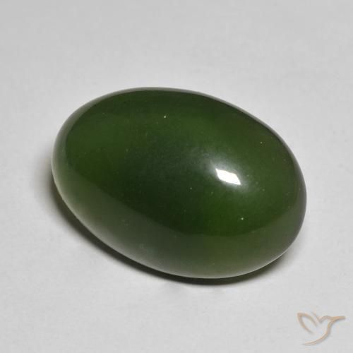 15.97 ct Green Serpentine Stone, Natural Serpentine in Oval Cabochon Shape for Sale