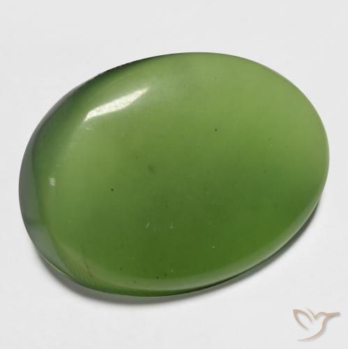 21.49 ct Green Serpentine Stone, Natural Serpentine in Oval Cabochon Shape for Sale