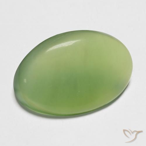 11.47 ct Green Serpentine Stone, Natural Serpentine in Oval Cabochon Shape for Sale