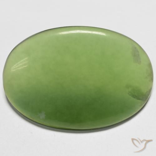 Serpentinite Ovale cabochon da 15,21 ct dagli Stati Uniti, dimensione 25,2 x 17,6mm, purezza Translucent, pietra preziosa naturale non trattati, Serpentinite 1pc in colore Verde caldo, durezza Mohs di 2,5 - 5,5, Photo A