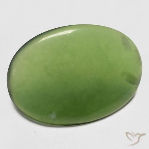15.21 ct Green Serpentine Stone, Natural Serpentine in Oval Cabochon Shape for Sale