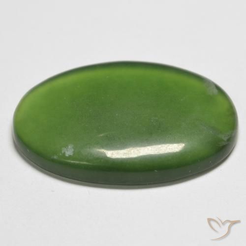 Serpentine Gemstone in 25 x 18 mm (calibrated) Size for Sale, Serpentine Stone in Warm Green Color