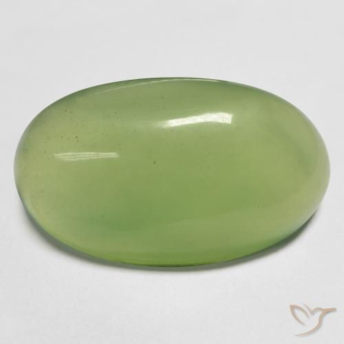 18.33 ct Green Serpentine Stone, Natural Serpentine in Oval Cabochon Shape for Sale