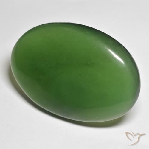 62.82 ct Green Serpentine Stone, Natural Serpentine in Oval Cabochon Shape for Sale