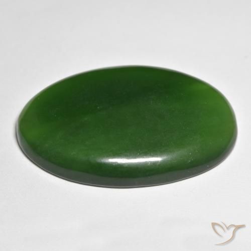 Serpentine Gemstone in 40.3 x 27.8 mm Size for Sale, Serpentine Stone in Medium Green Color