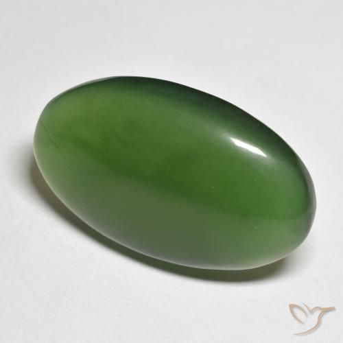 24.76 ct Green Serpentine Stone, Natural Serpentine in Oval Cabochon Shape for Sale