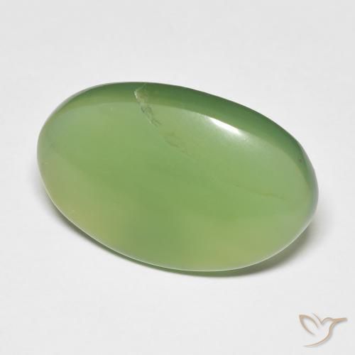 10.29 ct Green Serpentine Stone, Natural Serpentine in Oval Cabochon Shape for Sale