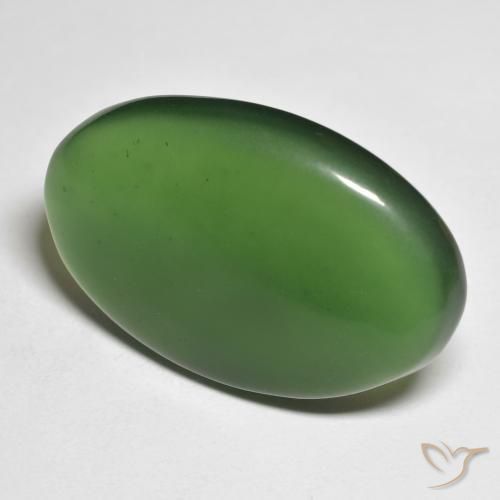 25.99 ct Green Serpentine Stone, Natural Serpentine in Oval Cabochon Shape for Sale