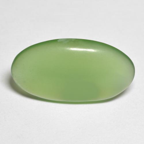 8,8ct Ovale cabochon verde Serpentinite dagli Stati Uniti, Dimension 22,7 x 12,9mm, Natural non trattati Gemstone, Translucent Clarity, 1 piece Serpentinite in Verde giallastro Color, Mohs Hardness of 2,5 - 5,5, Photo A