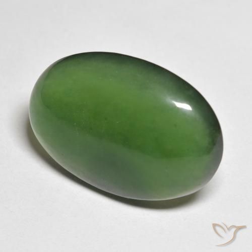 14.72 ct Green Serpentine Stone, Natural Serpentine in Oval Cabochon Shape for Sale