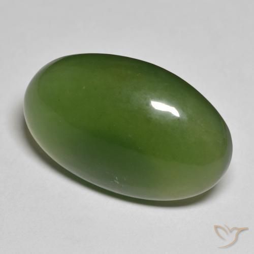 19.27 ct Green Serpentine Stone, Natural Serpentine in Oval Cabochon Shape for Sale