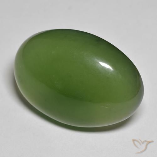 28.07 ct Green Serpentine Stone, Natural Serpentine in Oval Cabochon Shape for Sale