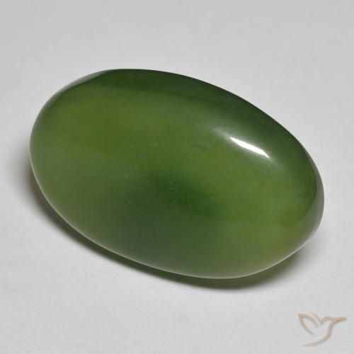 19.76 ct Green Serpentine Stone, Natural Serpentine in Oval Cabochon Shape for Sale