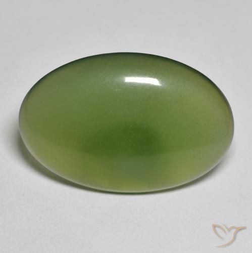23,1 x 15,5mm Serpentinite verde Ovale cabochon dagli Stati Uniti, peso di 11,32 ct, pietra preziosa naturale non trattati in purezza Translucent, Serpentinite 1pz - il colore è Verde terroso, durezza Mohs di 2,5 - 5,5, Photo A