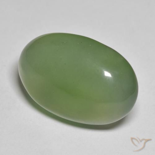19.08 ct Green Serpentine Stone, Natural Serpentine in Oval Cabochon Shape for Sale