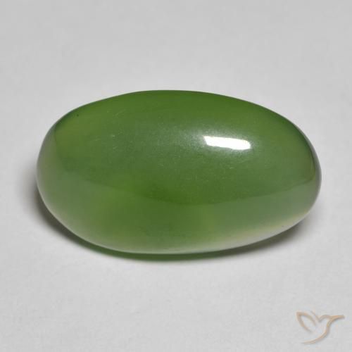 9.39ct Natural Medium Green Serpentine, Oval, Translucent