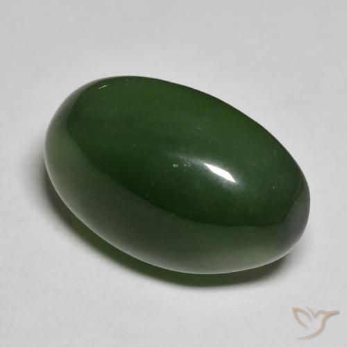 16.53 ct Green Serpentine Stone, Natural Serpentine in Oval Cabochon Shape for Sale