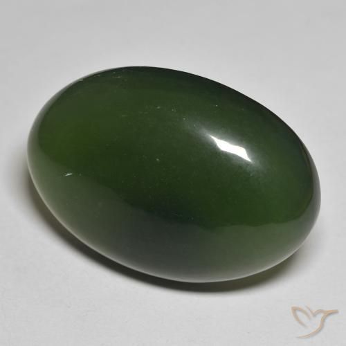 45.87 ct Green Serpentine Stone, Natural Serpentine in Oval Cabochon Shape for Sale