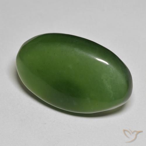 22.15 ct Green Serpentine Stone, Natural Serpentine in Oval Cabochon Shape for Sale