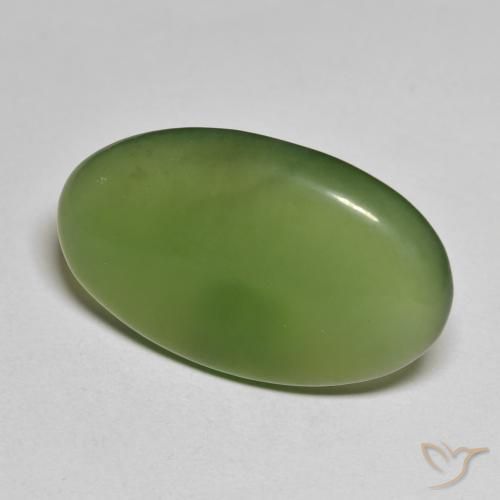 17.09 ct Green Serpentine Stone, Natural Serpentine in Oval Cabochon Shape for Sale