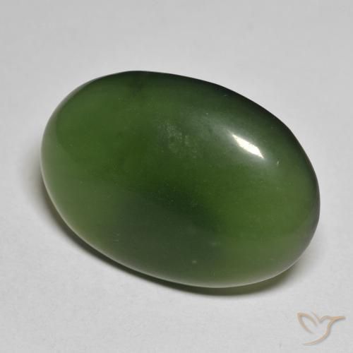 20.84 ct Green Serpentine Stone, Natural Serpentine in Oval Cabochon Shape for Sale