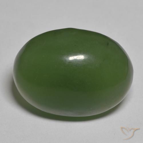 Serpentinite 19 x 14,4mm verde Ovale cabochon dagli Stati Uniti, peso di 14,04 ct, gemma naturale non trattati in purezza Translucent, 1 pezzo Serpentinite - Colore: Alghe Verdi, durezza Mohs di 2,5 - 5,5, Photo A