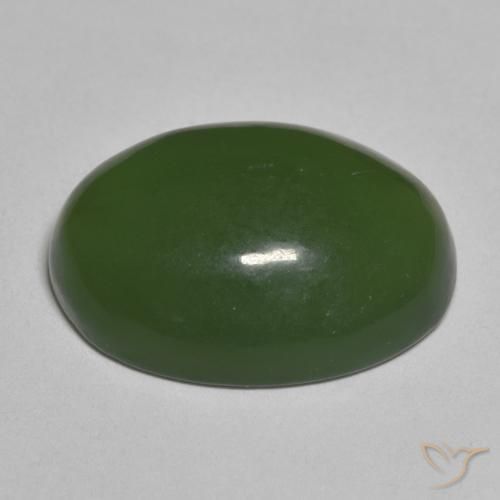Serpentine Gemstone in 19 x 14.4 mm Size for Sale, Serpentine Stone in Seaweed Green Color