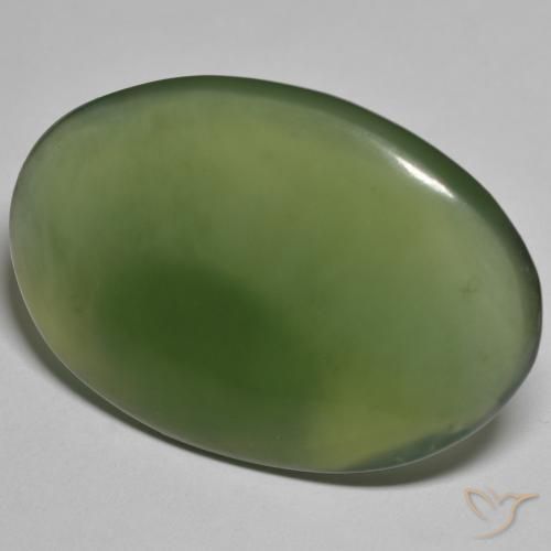 29.48 ct Green Serpentine Stone, Natural Serpentine in Oval Cabochon Shape for Sale