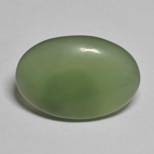 Serpentinite verde taglio ovale da 7,81 ct dagli Stati Uniti, dimensione 18,7 x 13mm, pietra preziosa naturale non trattati , purezza Translucent, Serpentinite Ovale cabochon da 1 pz, durezza Mohs di 2,5 - 5,5, Photo A