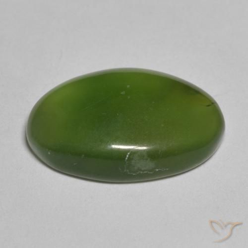 Serpentine Gemstone in 17.3 x 11.8 mm Size for Sale, Serpentine Stone in Dark Green Color