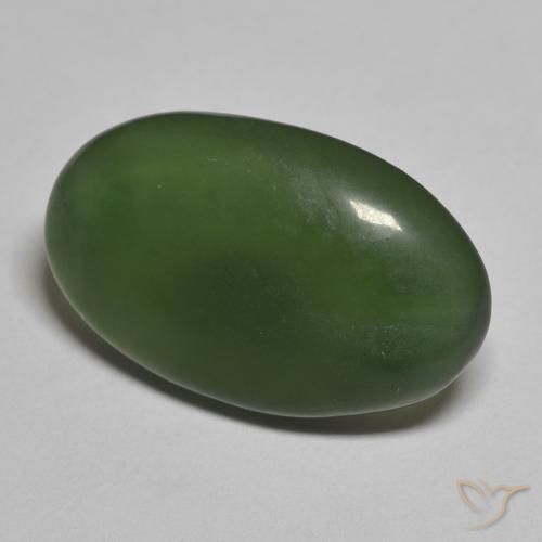 10.20 ct Green Serpentine Stone, Natural Serpentine in Oval Cabochon Shape for Sale