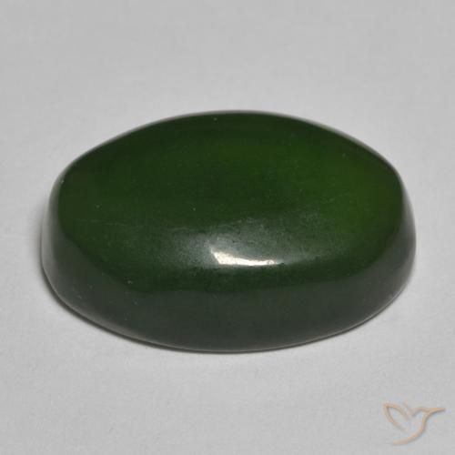19.17ct Natural Seaweed Green Serpentine, Oval, Translucent