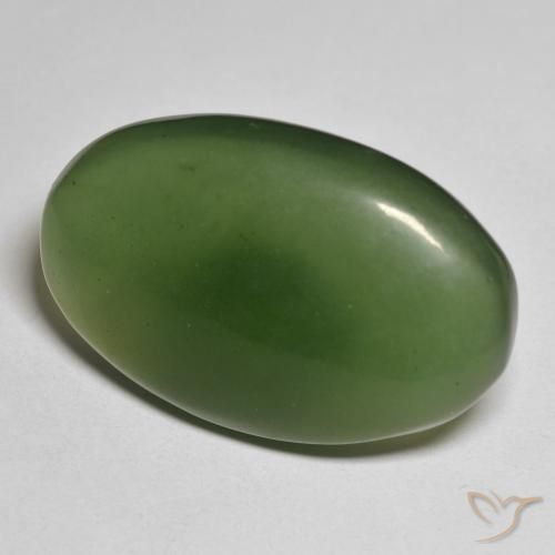 30.23 ct Green Serpentine Stone, Natural Serpentine in Oval Cabochon Shape for Sale