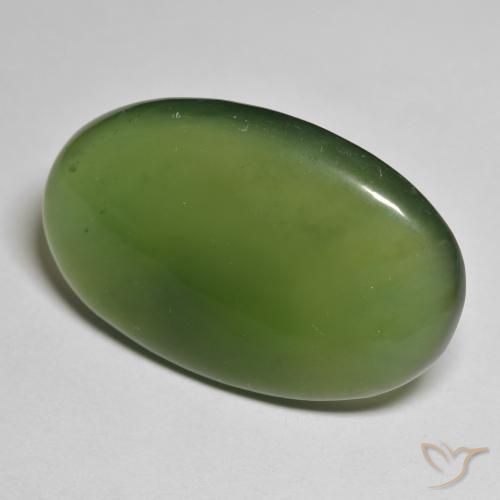 29.57 ct Green Serpentine Stone, Natural Serpentine in Oval Cabochon Shape for Sale